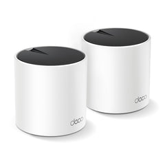 TP‑Link Deco X55 vista frontal mostrando diseño compacto y cobertura