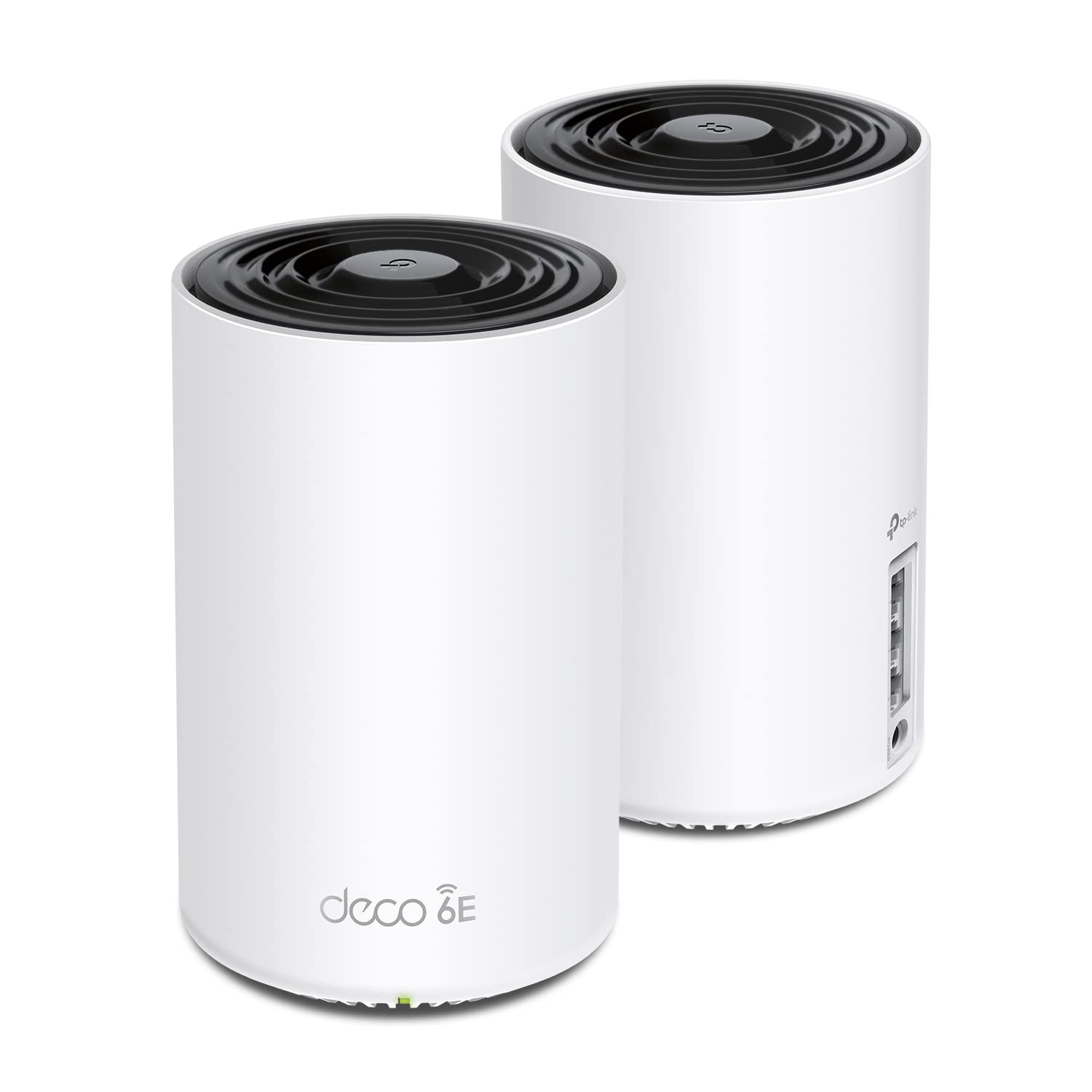 TP‑Link Deco XE75 frontal del pack mostrando diseño y cobertura mejorada