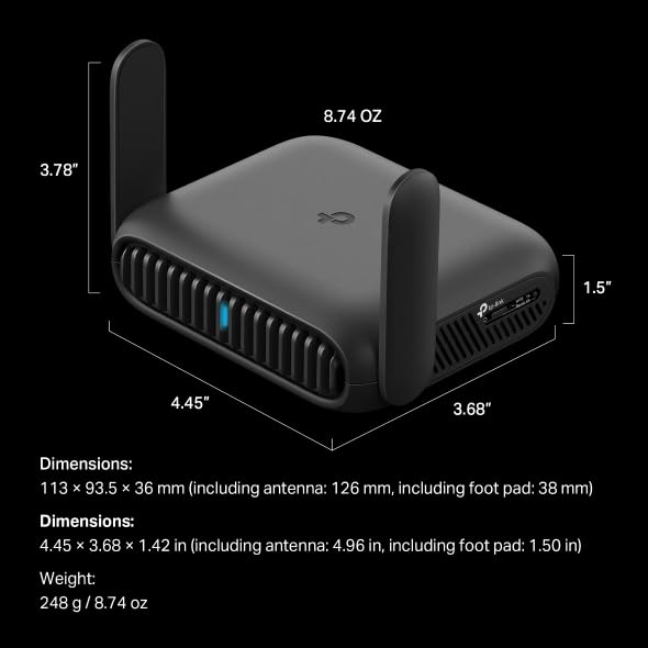TP‑Link Roam 7 detalle de superficie y acabados portátil y duradero