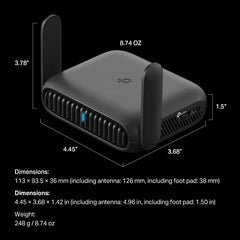 TP‑Link Roam 7 detalle de superficie y acabados portátil y duradero