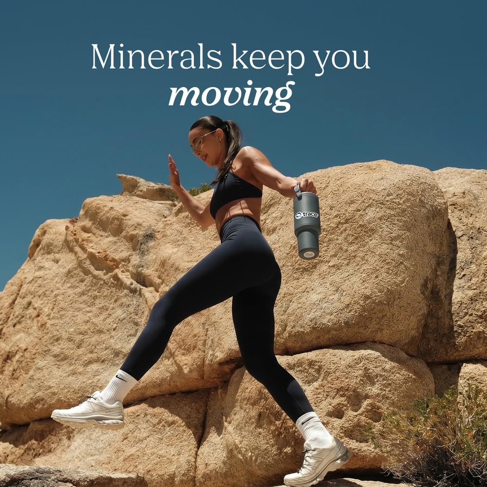 Trace Minerals etiqueta de Mega-Mag detalle informativo de ingredientes y dosificación