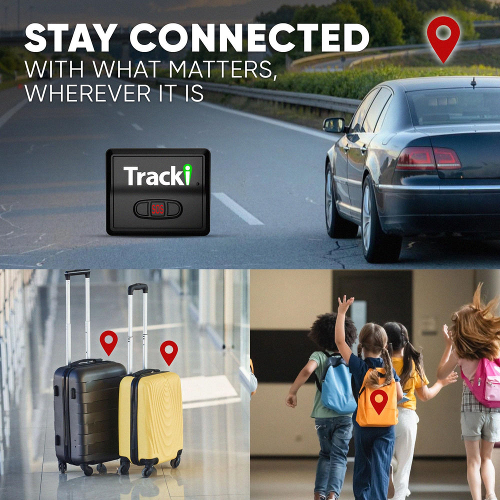 Tracki pantalla de app con mapa mostrando localización en tiempo real