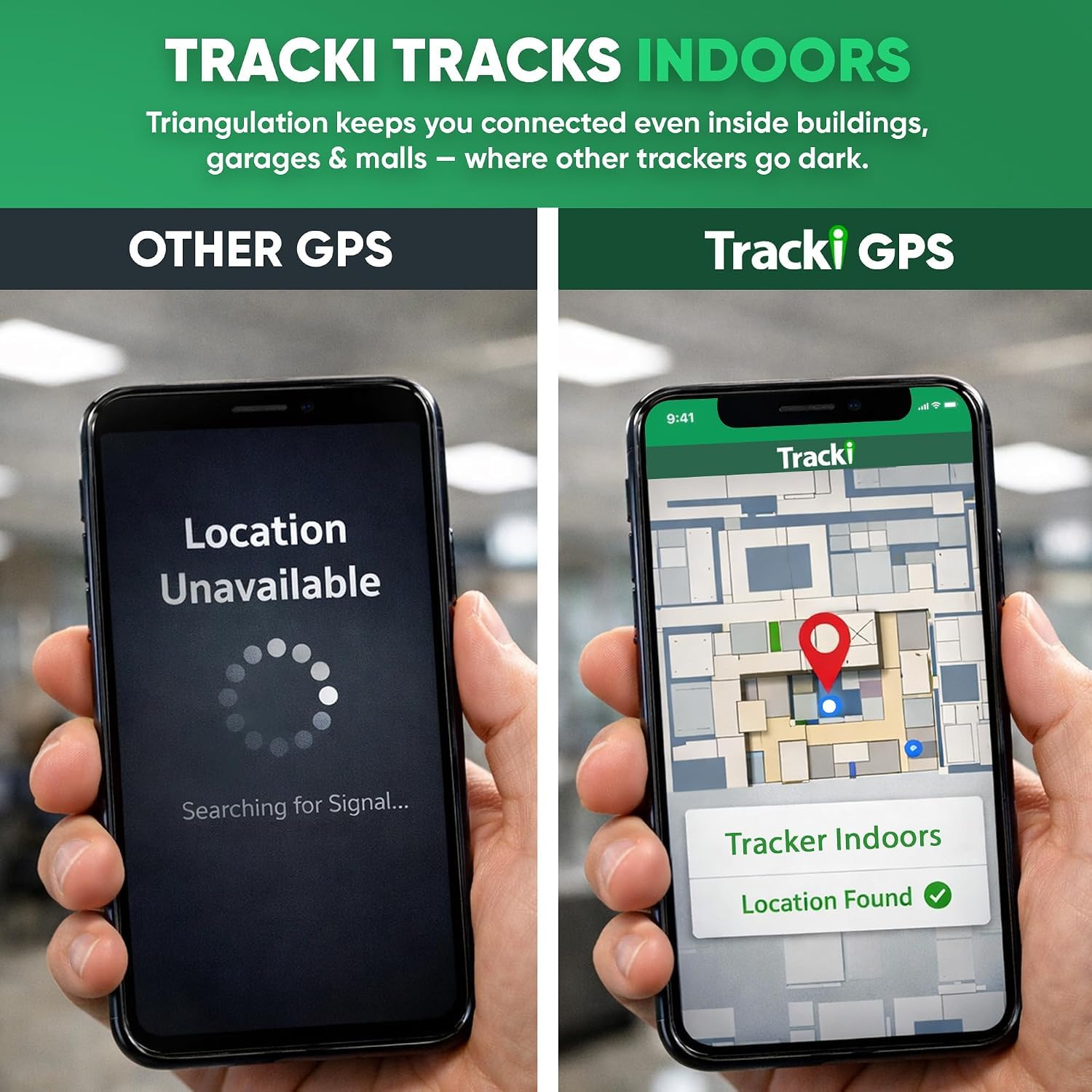 Tracki con caja magnética impermeable mostrando protección y fijación segura