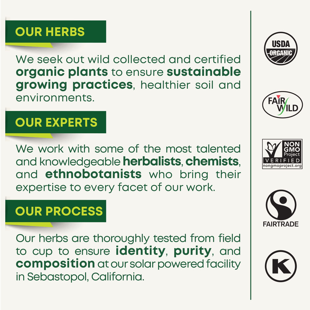 Traditional Medicinals en encimera de cocina estilo de vida sostenible