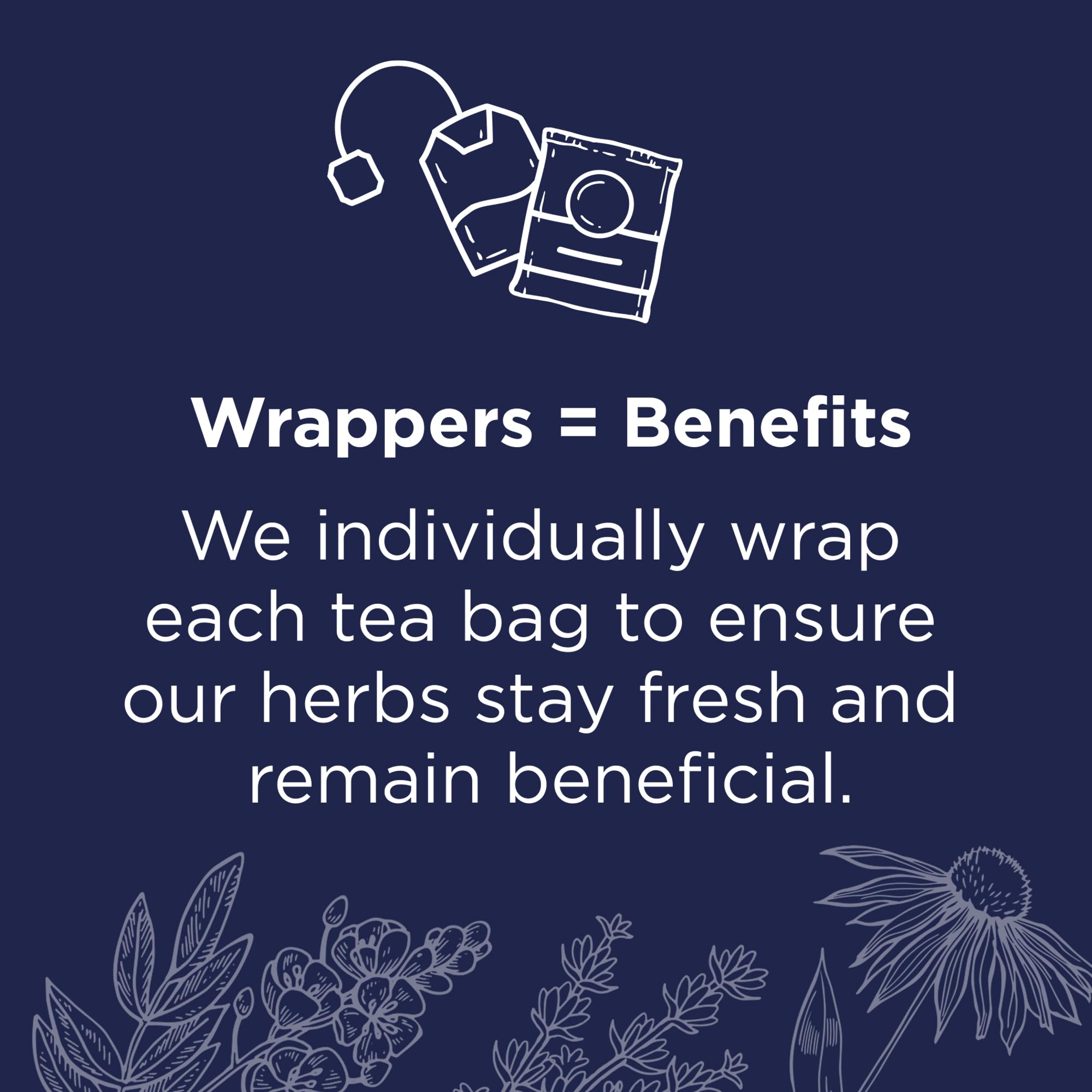 Traditional Medicinals taza con infusión en uso, beneficio de sabor reconfortante