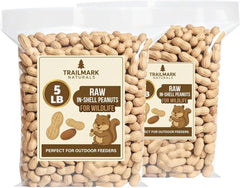TRAILMARK NATURALS front packaging showing two 5 lb bags and product label benefit: bulk wildlife feed
