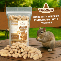 TRAILMARK NATURALS close-up of raw in-shell peanuts showing texture and natural nutrition benefit