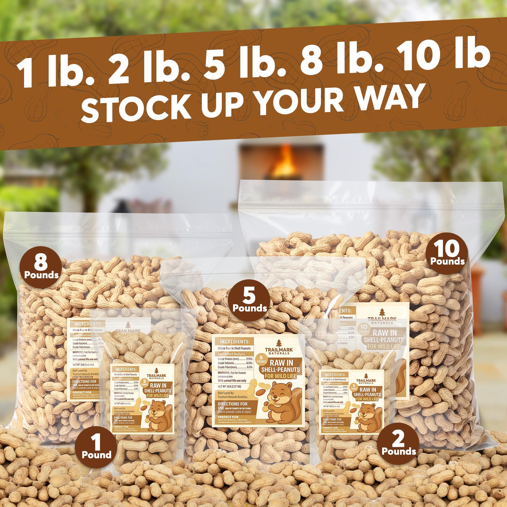TRAILMARK NATURALS open bags and airtight container for storage showing freshness preservation benefit