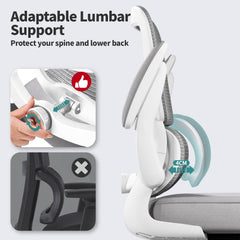 TRALT mecanismo lumbar ajustable mostrando su profundidad y apoyo