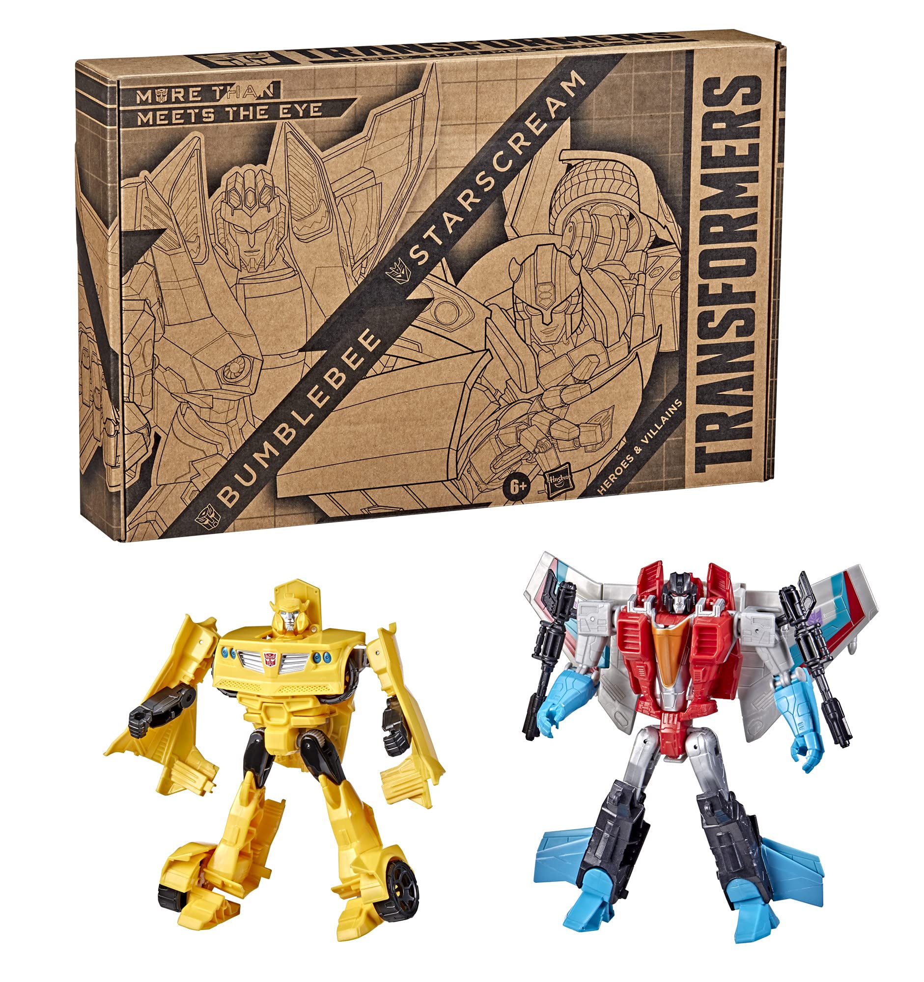 Transformers Starscream en modo jet, marca Transformers para acciones aéreas