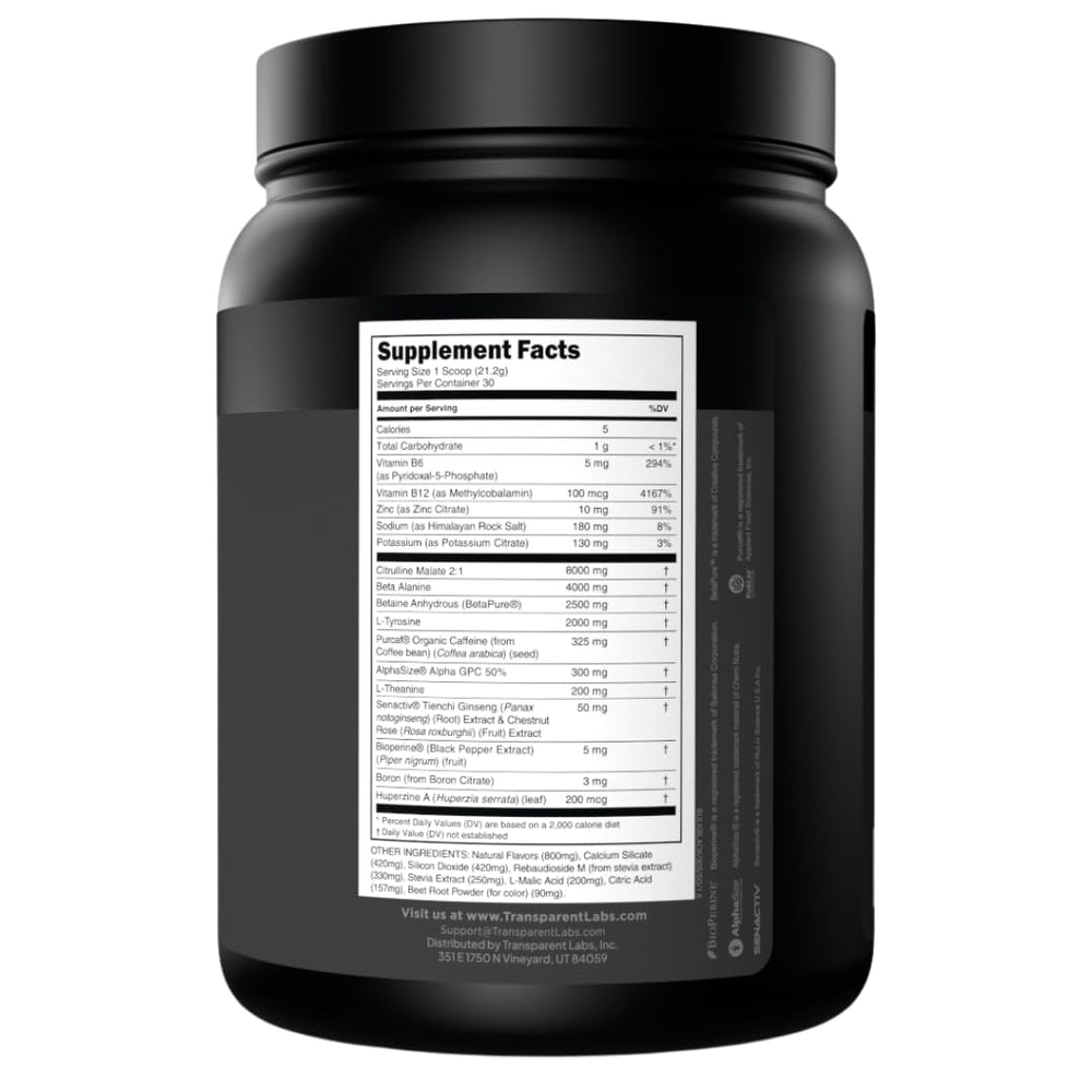 Transparent Labs atleta usando el producto antes de entrenar para rendimiento