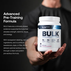 Transparent Labs cucharilla con polvo Bulk preparada para mezclar y facilitar dosificación
