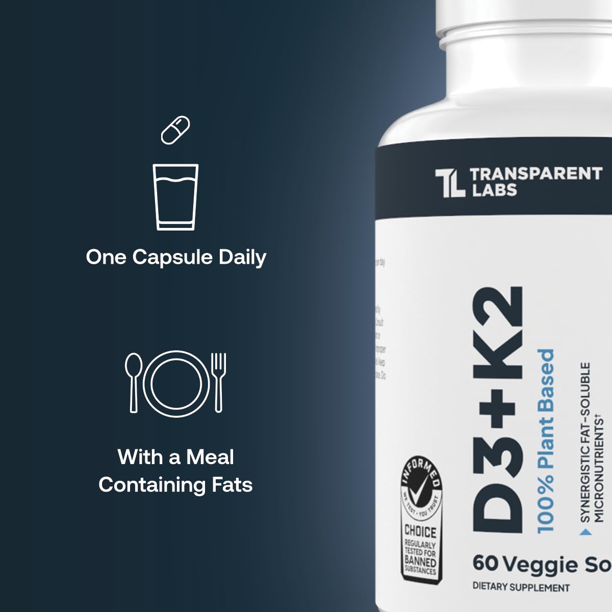 Transparent Labs etiqueta con lista de ingredientes y dosis claras