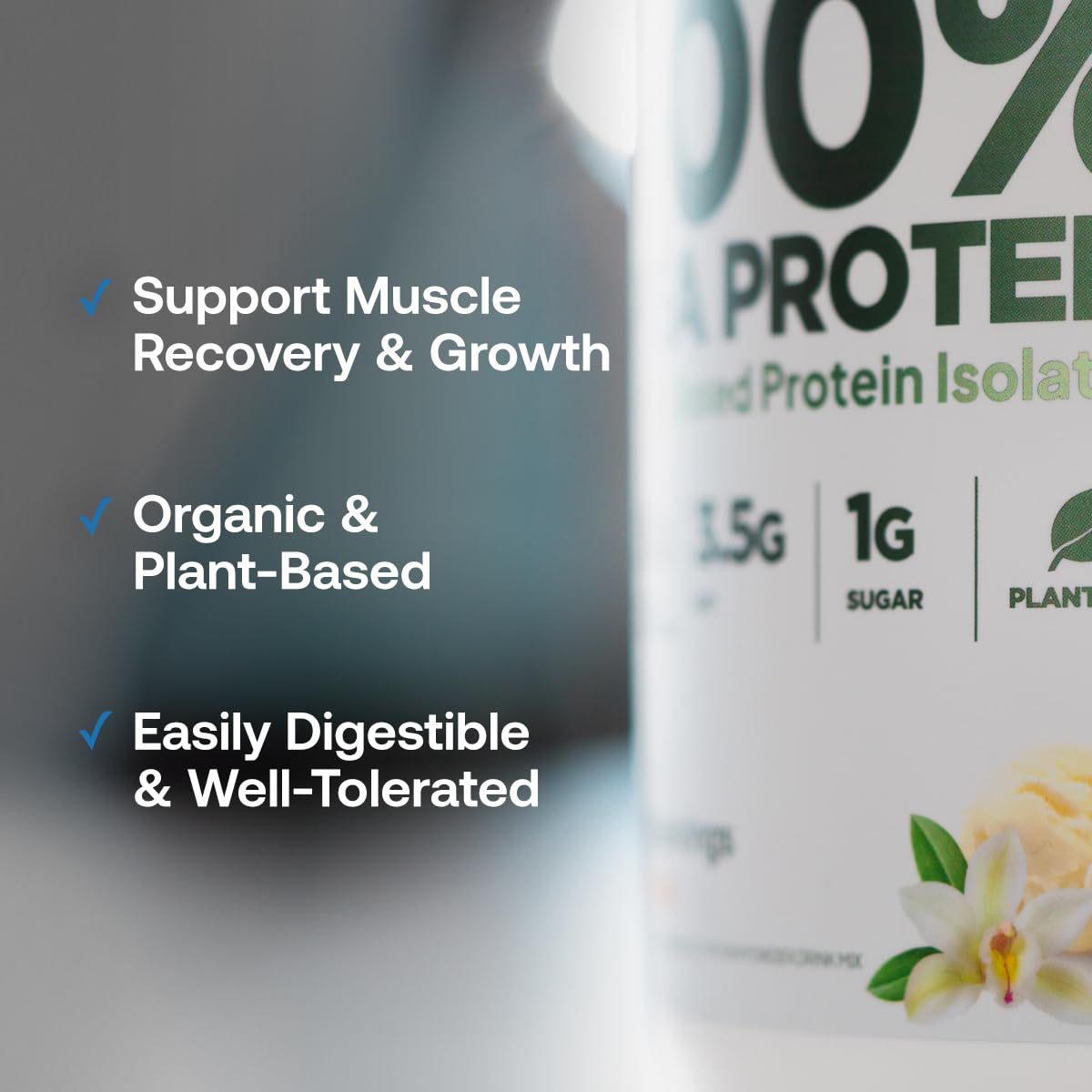 Transparent Labs etiqueta nutricional en primer plano mostrando 28 g por ración