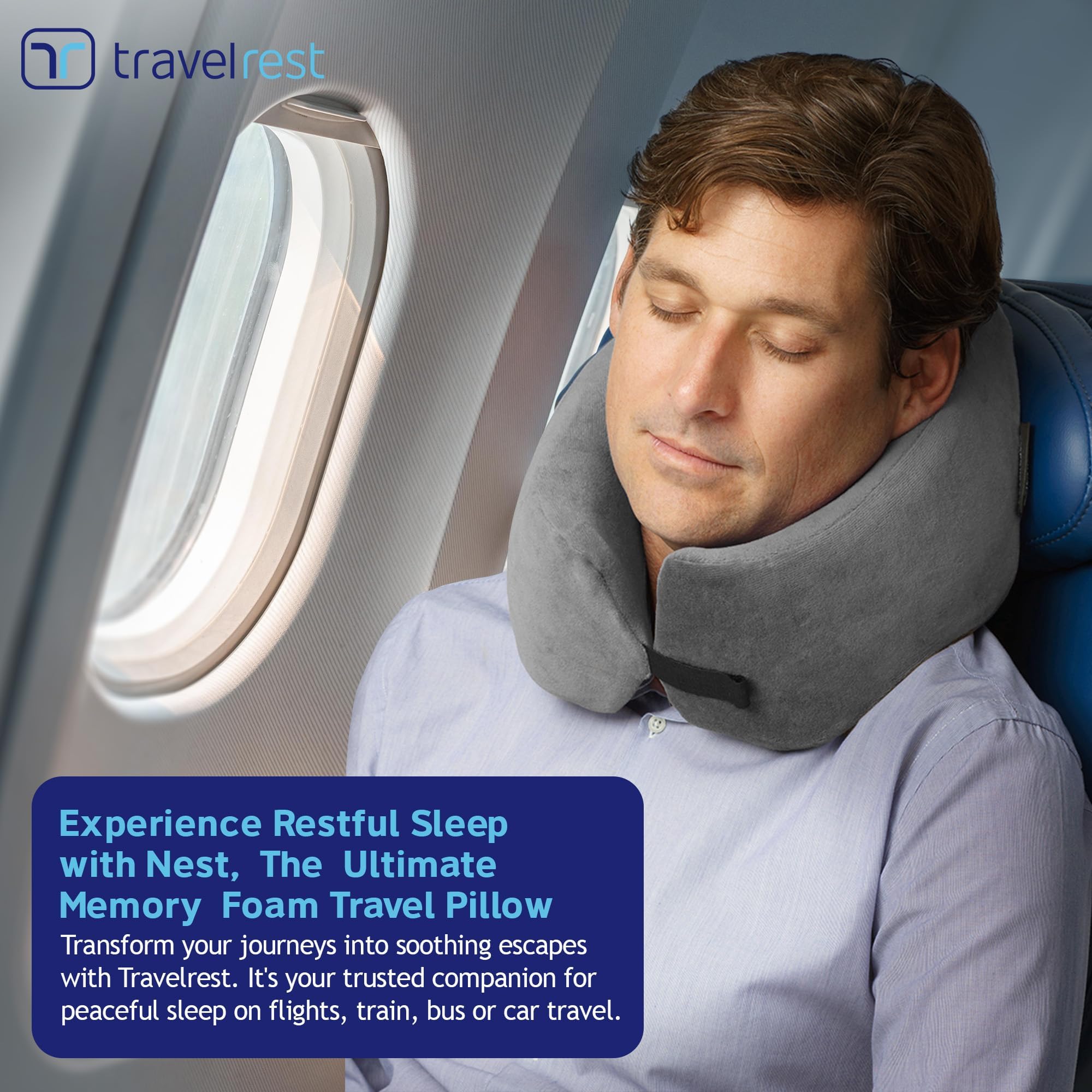 TRAVELREST Nest comprimida en equipaje demostrando portabilidad y ahorro de espacio