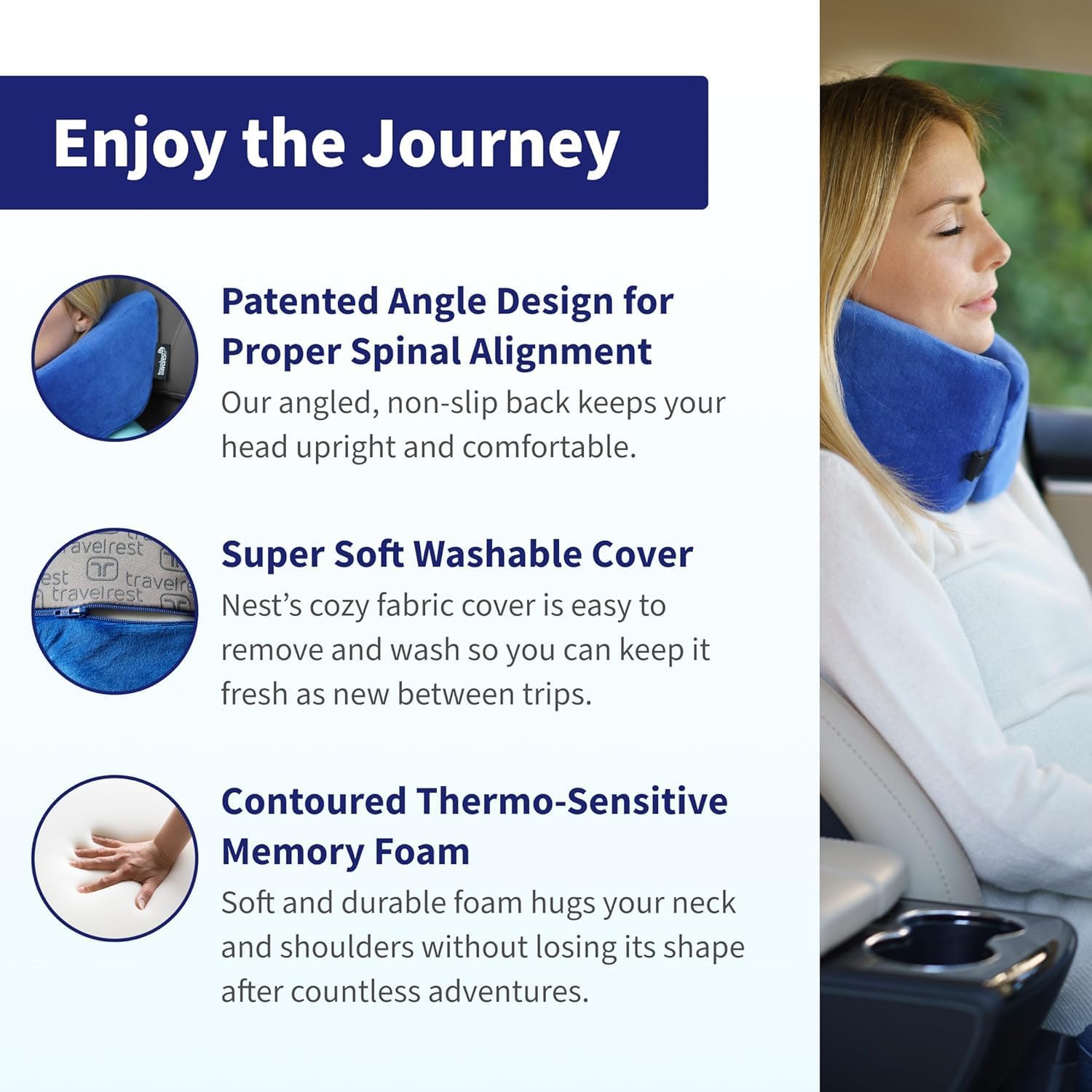 TRAVELREST funda desmontable lavable destacando limpieza y practicidad