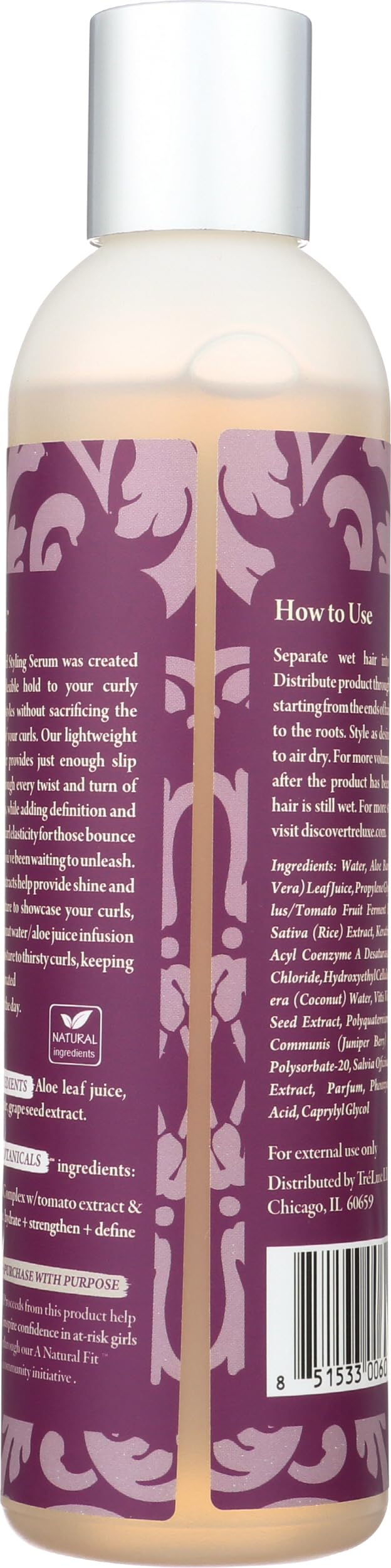 Treluxe textura del sérum en gotas sobre la mano, beneficio: fórmula ligera y no grasa