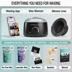 Tress Wellness primer plano de cuentas de cera mostrando textura suave y control