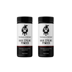 Tribal Chimp envase frontal pequeño mostrando diseño y beneficio de volumen instantáneo