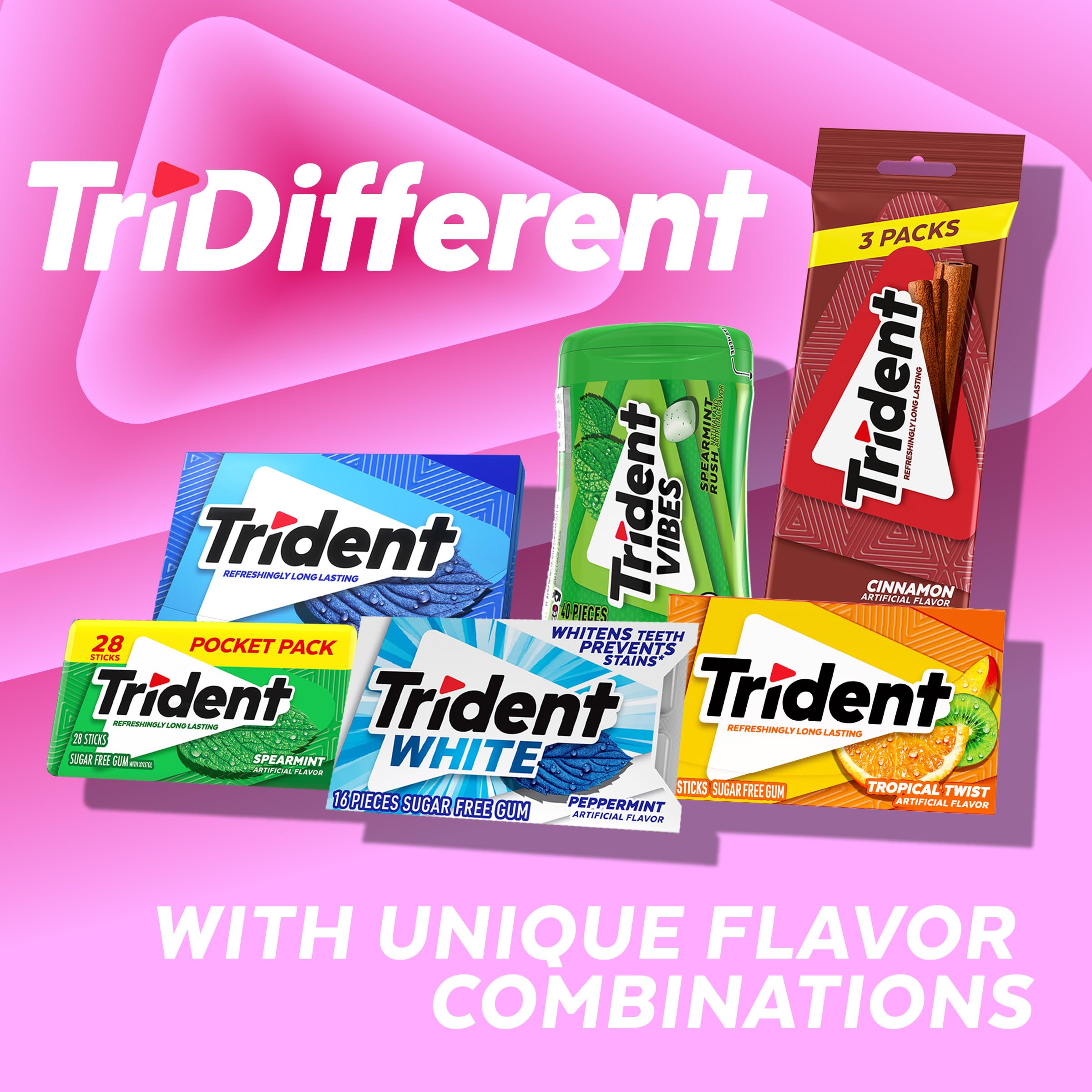 Trident dispensador en oficina ilustrando reparto fácil y disponibilidad para clientes