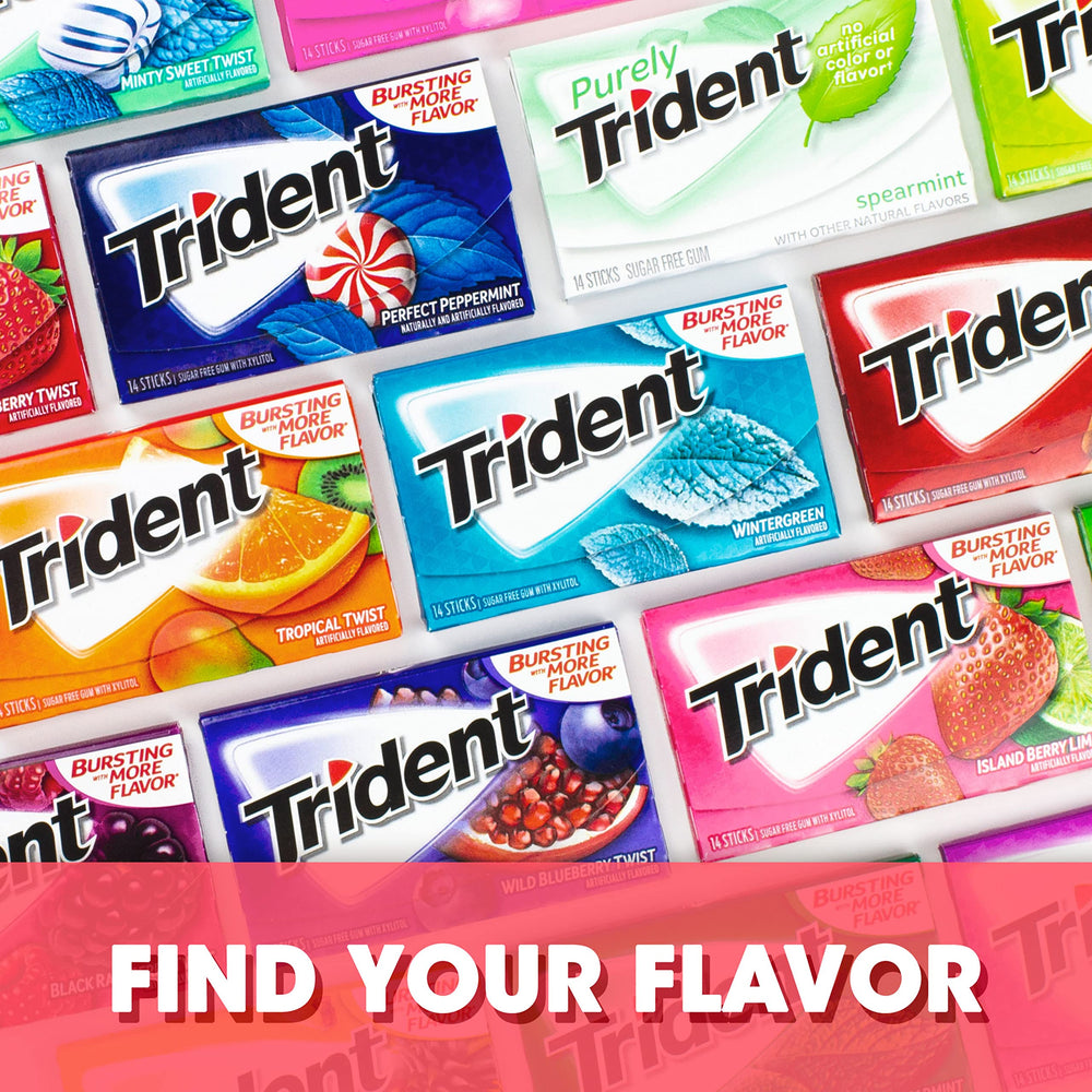 Trident en ambiente de playa representando sabor tropical y disfrute