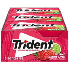 Trident paquete frente mostrando diseño y cantidad práctico