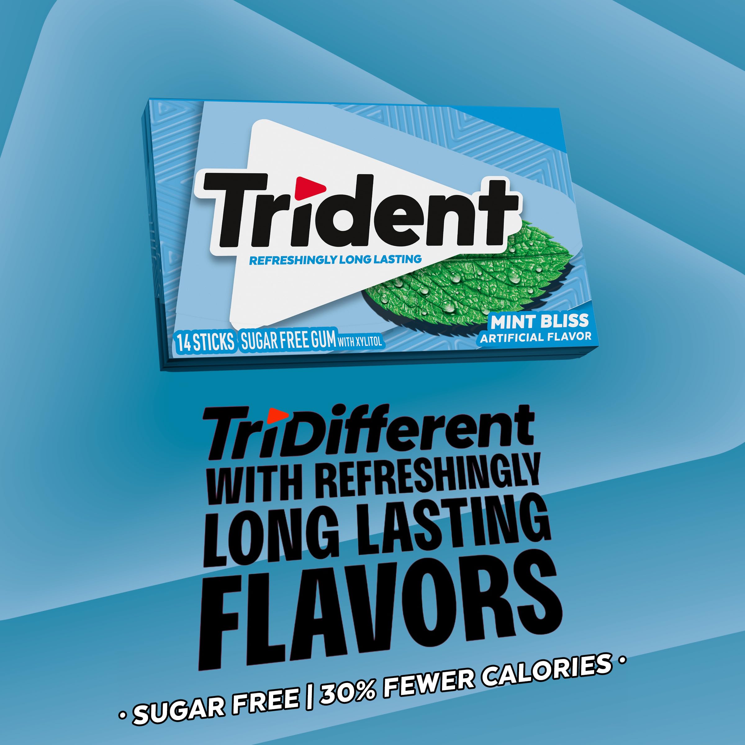 Trident paquete en mano para comparar tamaño y conveniencia portátil