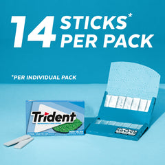 Trident primer plano de una pieza, destaca textura y duración del masticado