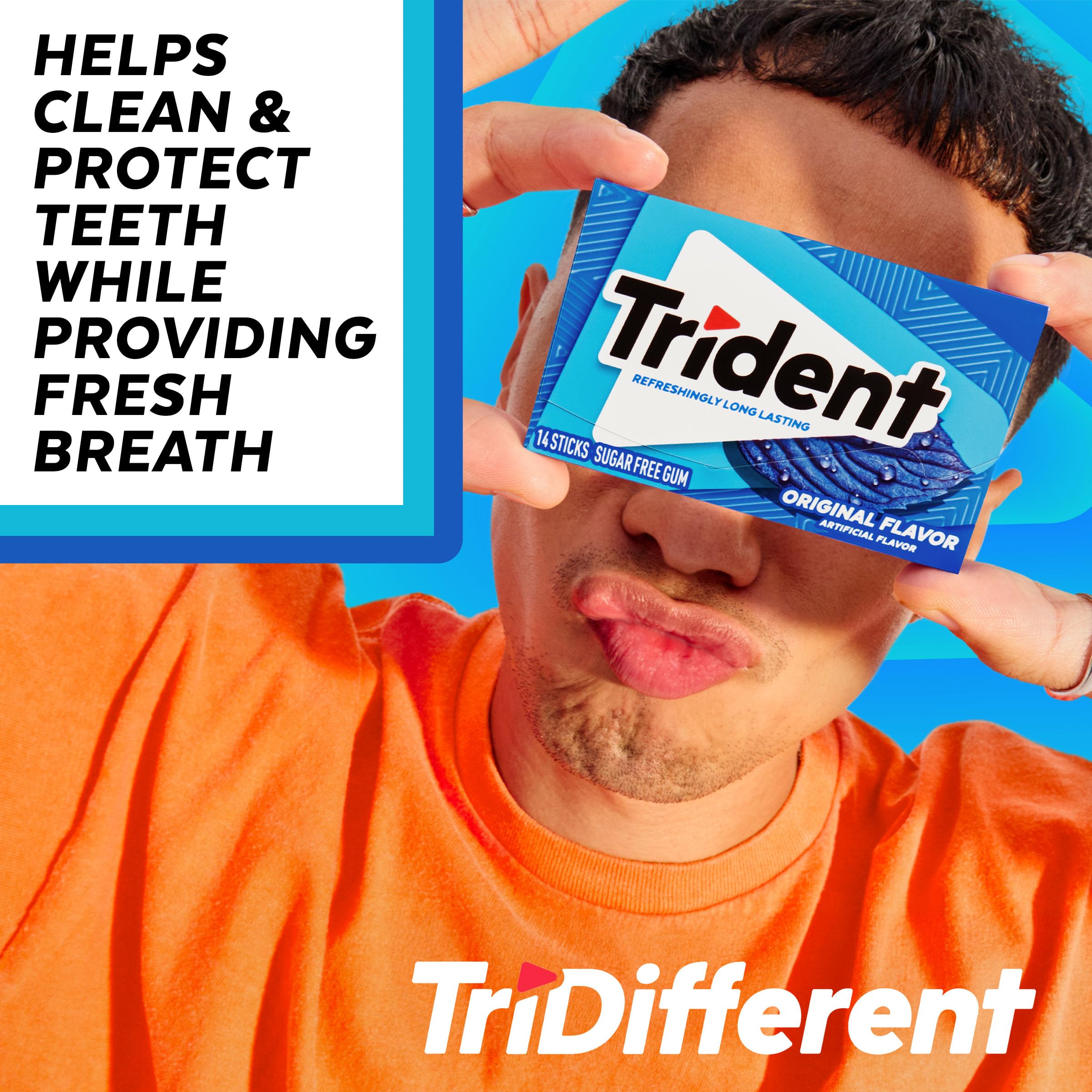 Trident paquete abierto mostrando varias piezas para reposición rápida