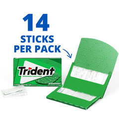 Trident paquetes individuales abiertos listos para masticar en cualquier momento