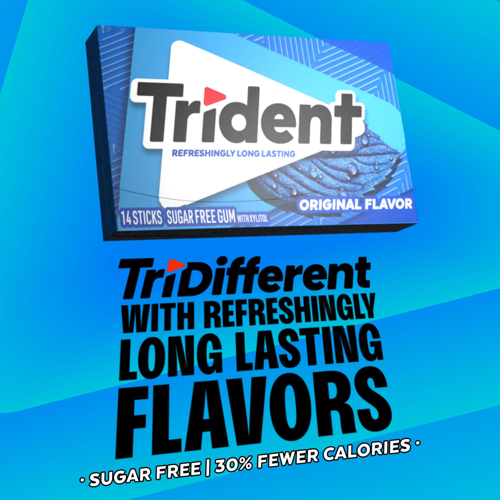 Trident textura de chicle cerca destacando firmeza y liberación de sabor