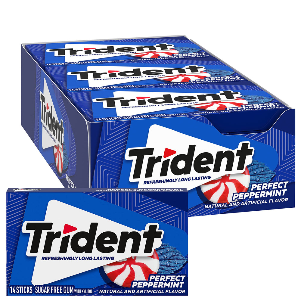 Trident frente del paquete mostrando el diseño y frescor