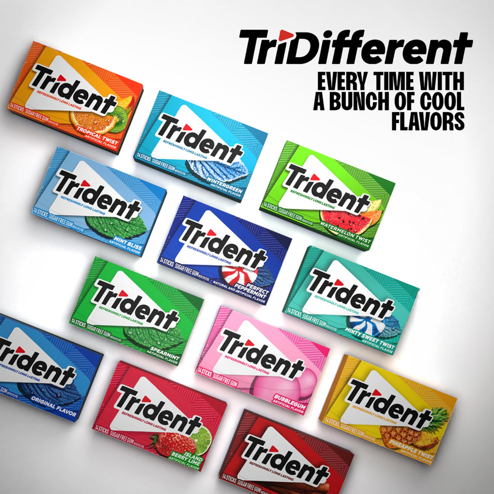Bowl of Trident bottles on office table for sharing fresh breath with coworkers
