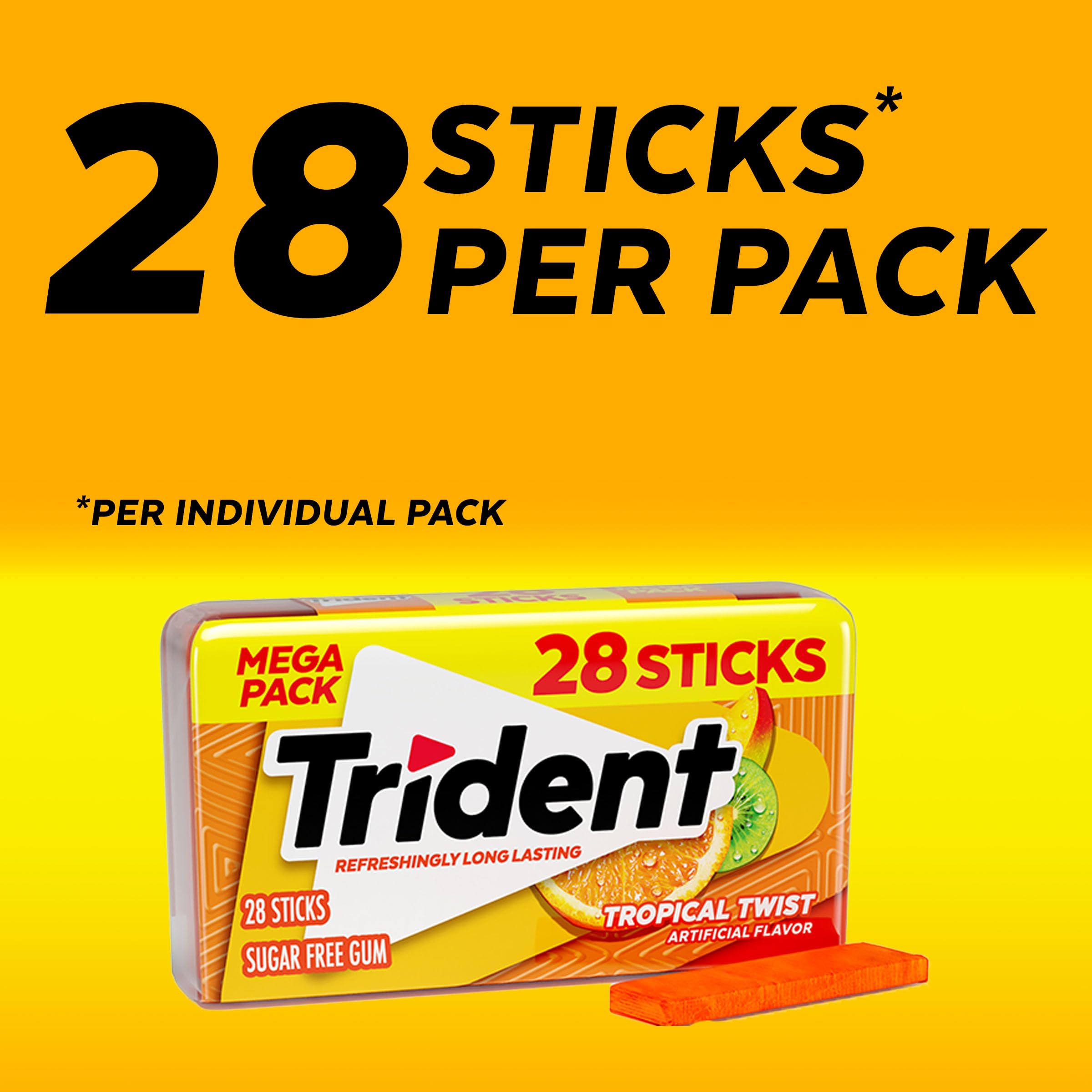 Trident estuche abierto con chicles listos para llevar y proteger