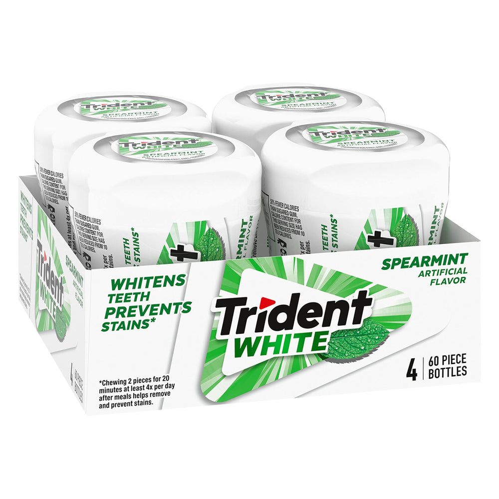 Trident chicle en escenario de cena para controlar manchas