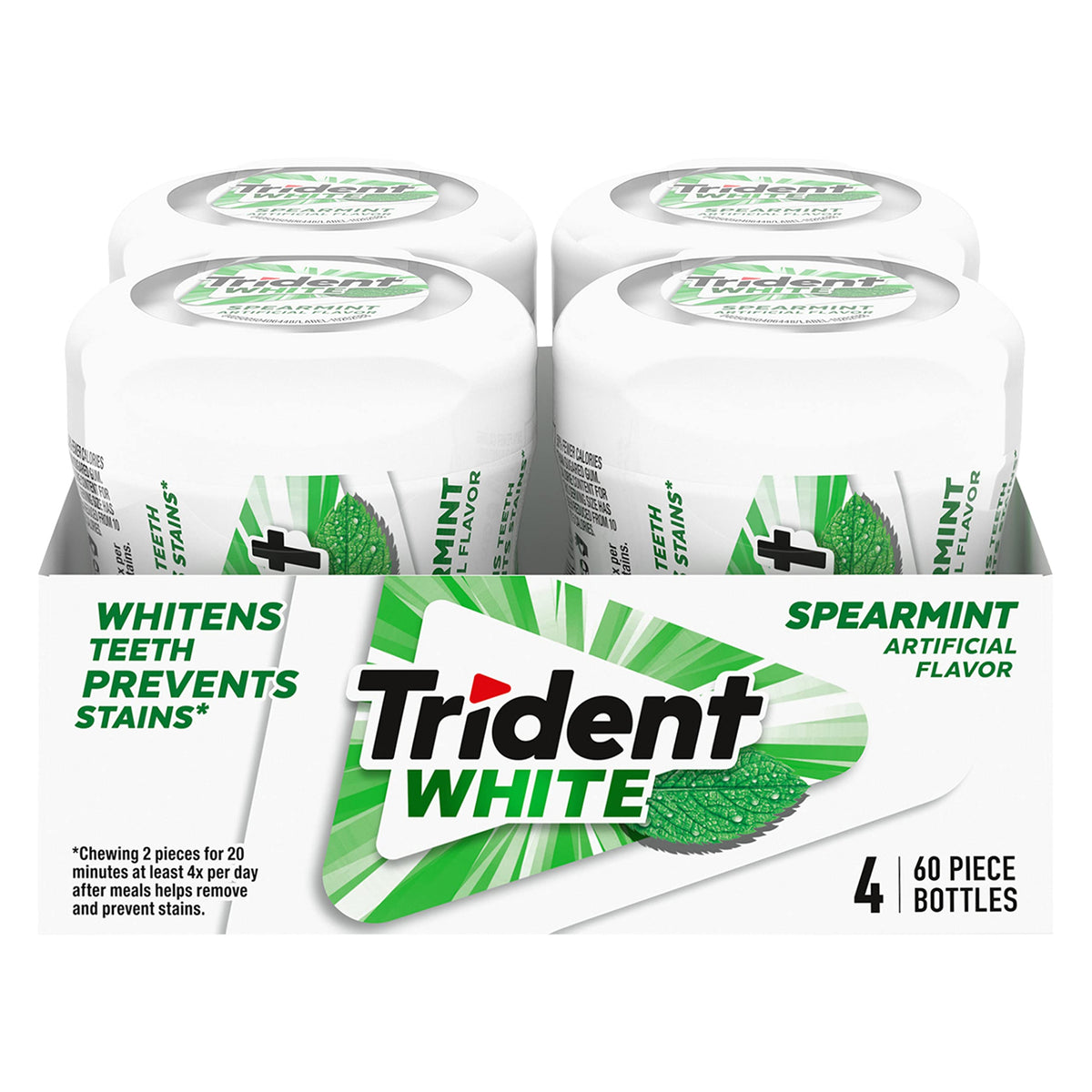 Trident bote frontal mostrando diseño y beneficio de frescura