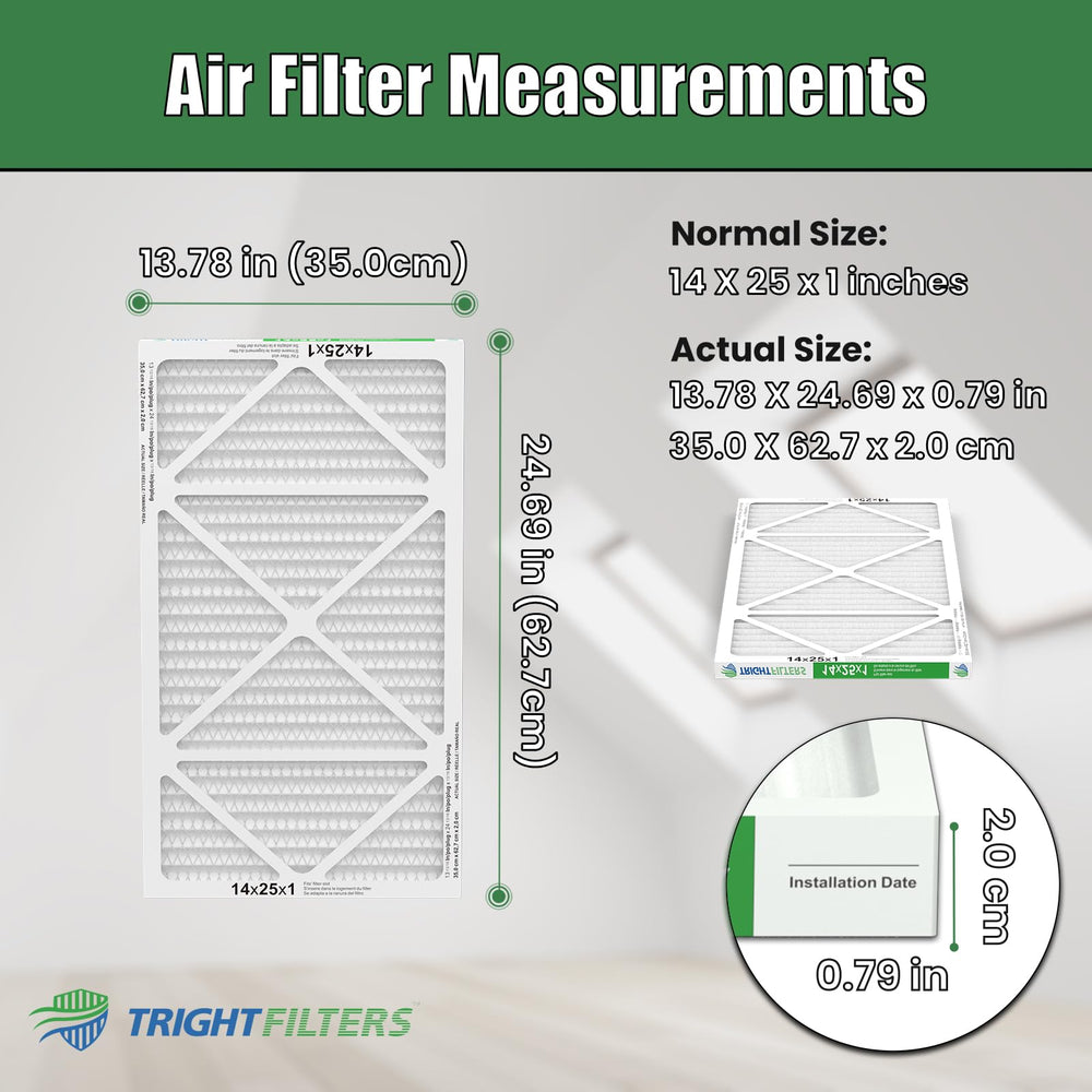 TRIGHTFILTERS primer plano de los pliegues que mejora área filtrante y flujo