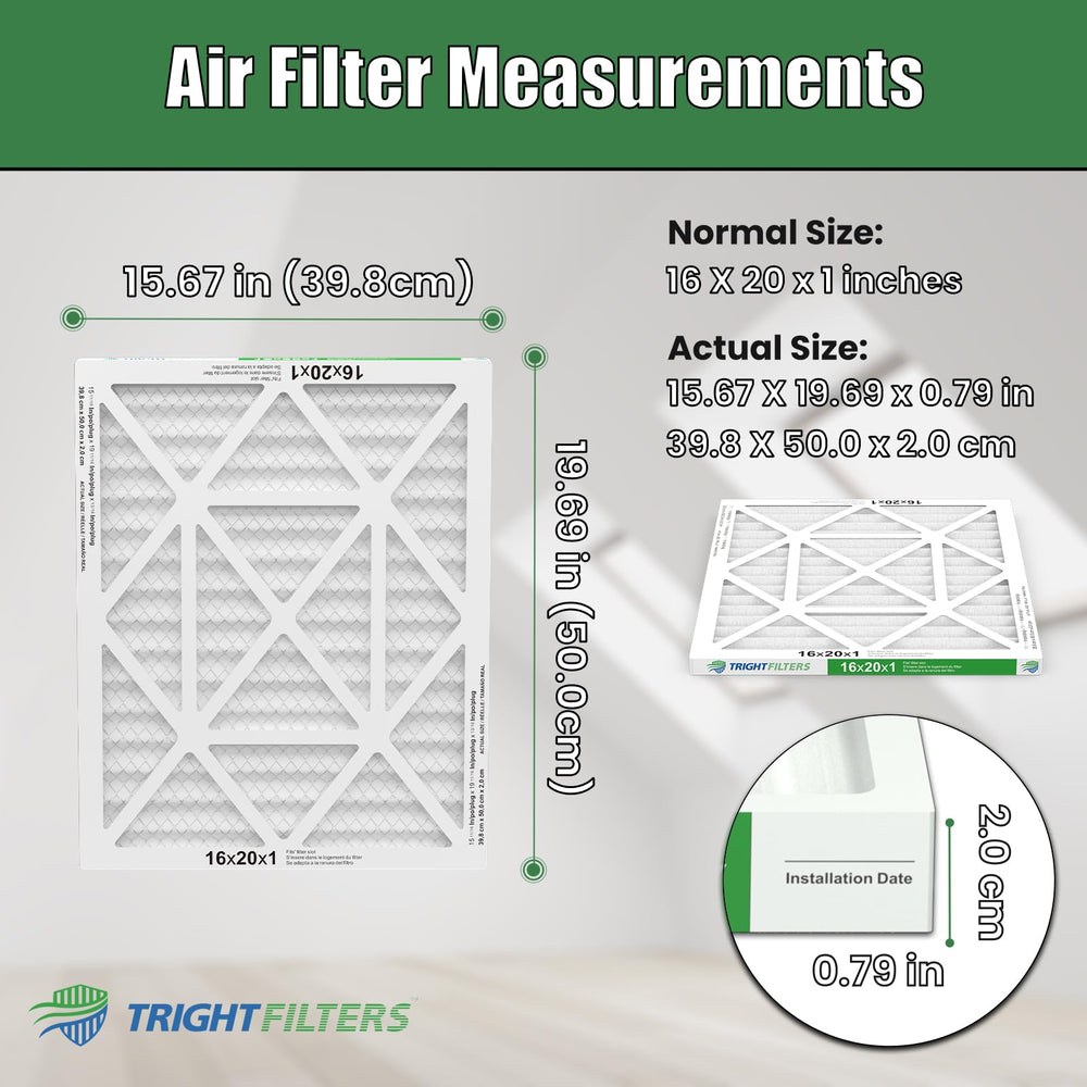 TRIGHTFILTERS primer plano de los pliegues que mejora superficie y flujo de aire