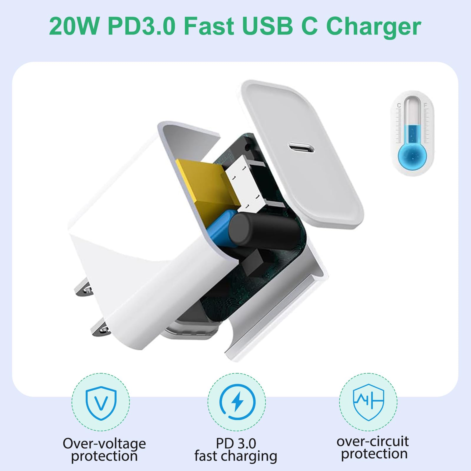 TrimDish primer plano del puerto USB-C y etiqueta, identificación clara y calidad
