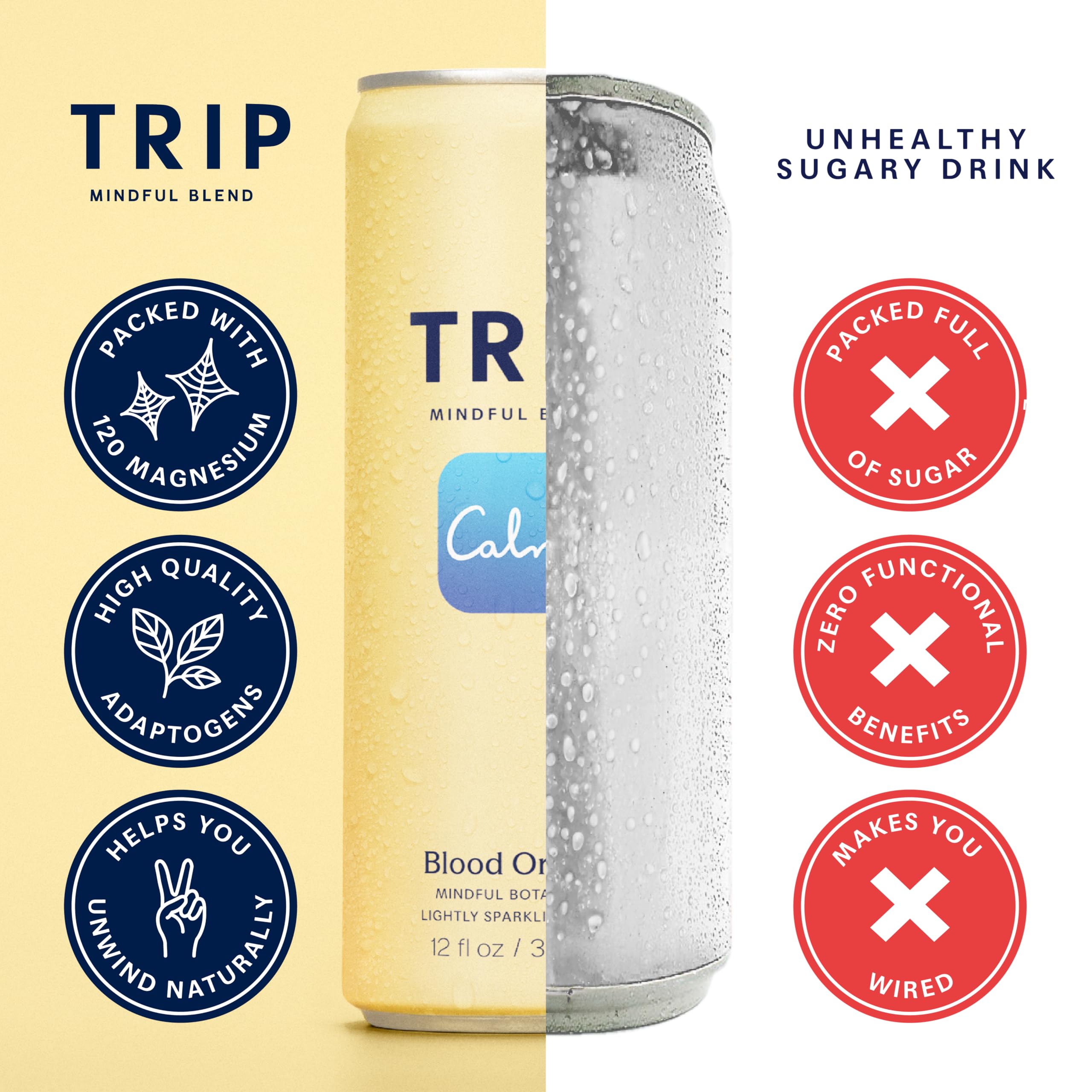 TRIP mocktail preparado con la bebida, ideal para ocasiones sociales