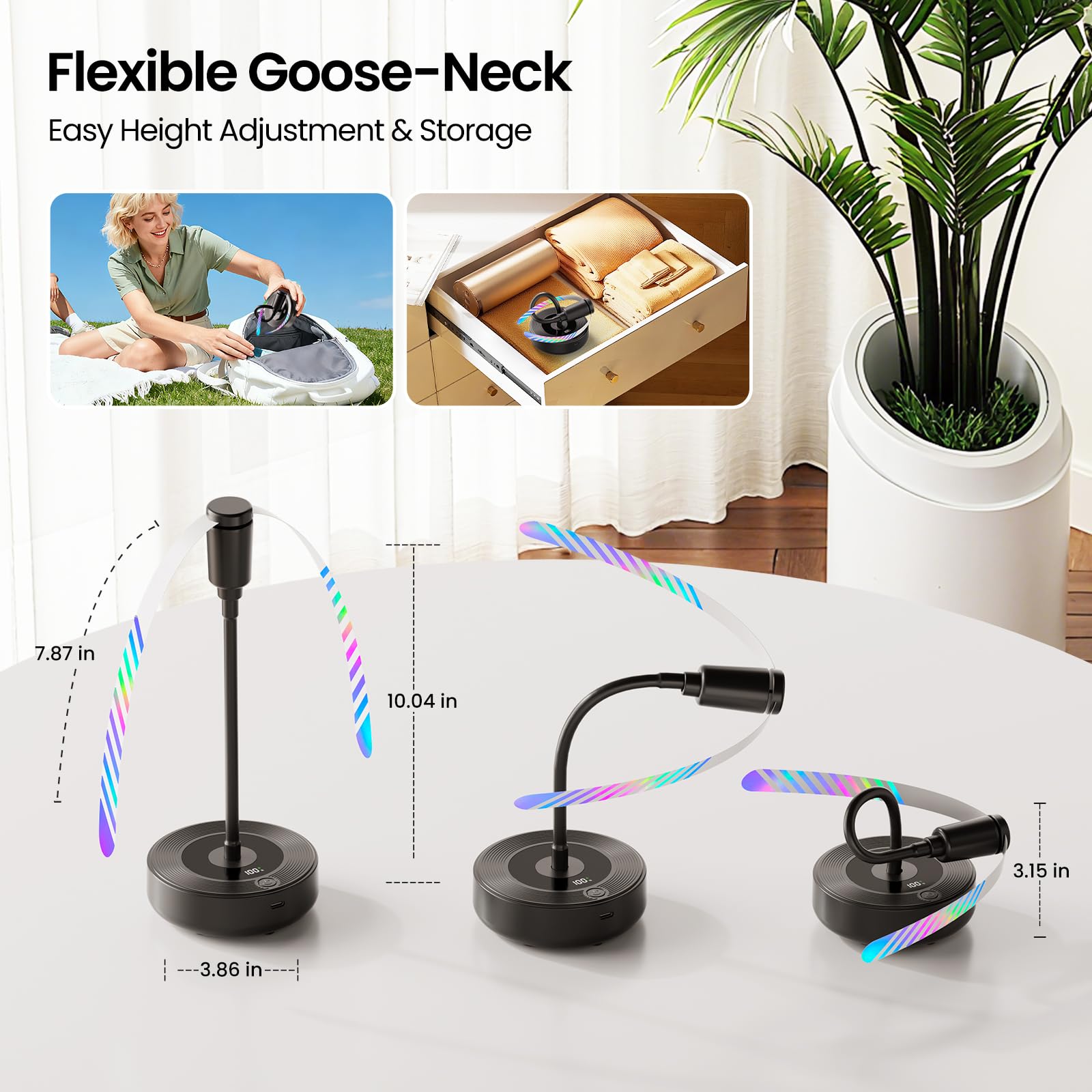 TriPole plegado listo para guardar en mochila portable