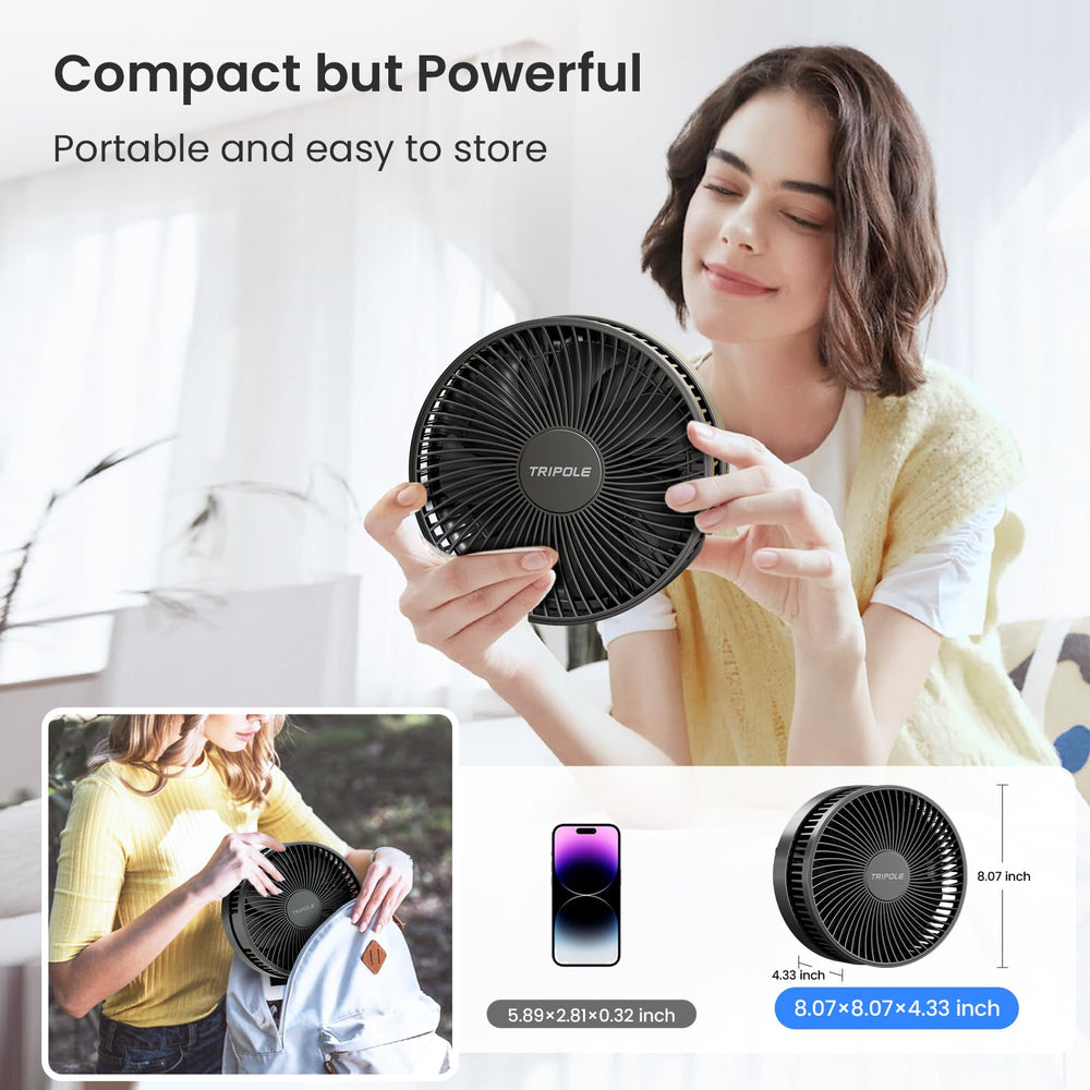 TriPole control remoto en mano para ajustar velocidad y temporizador desde lejos