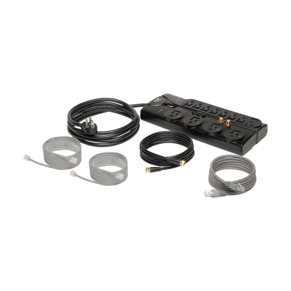 TRIPP LITE en home theater protegiendo TV y receptor AV