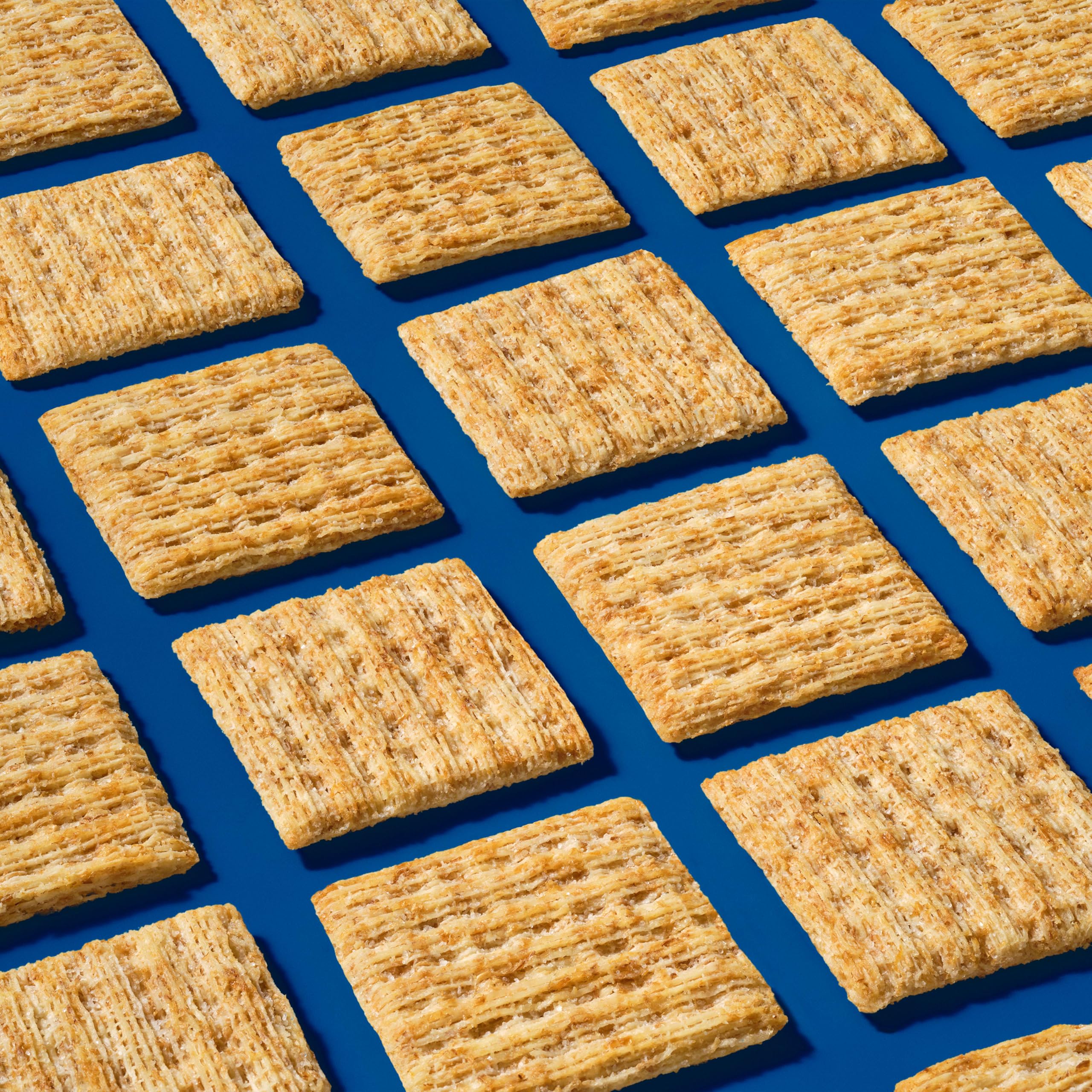 Triscuit galleta en mano mostrando tamaño práctico para llevar