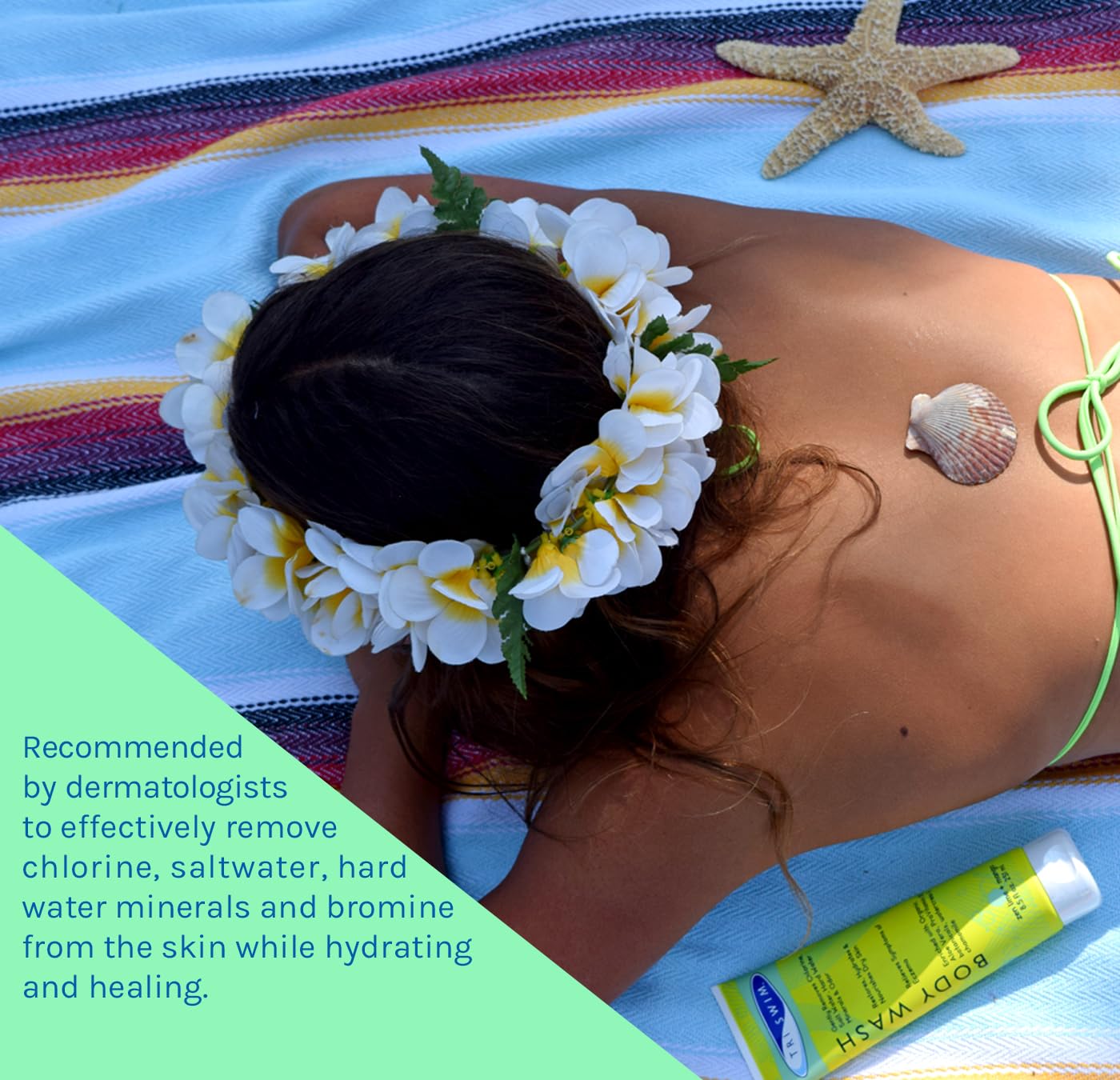 TRISWIM etiqueta con ingredientes clave que destacan hidratación y calma