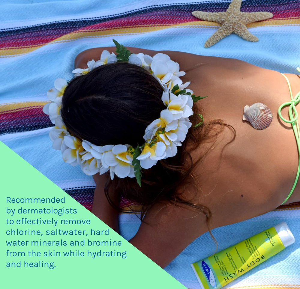 TRISWIM etiqueta con ingredientes clave que destacan hidratación y calma