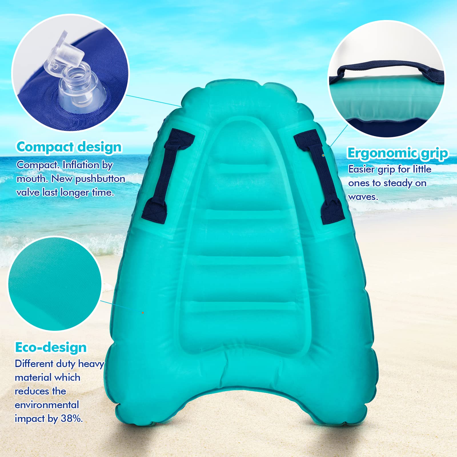 trivamo body board doblado tamaño compacto ideal para transportar
