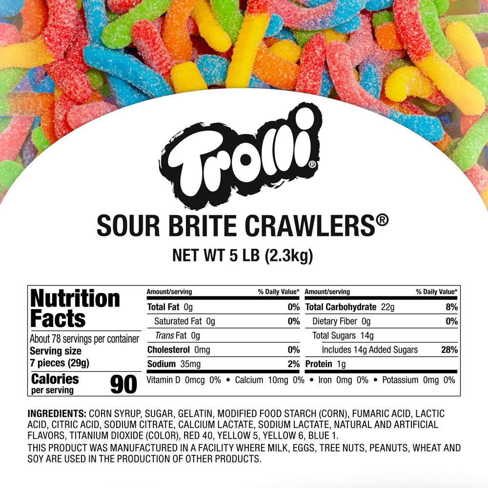 Trolli bandeja de servicio con gusanos sirviendo en evento o reunión
