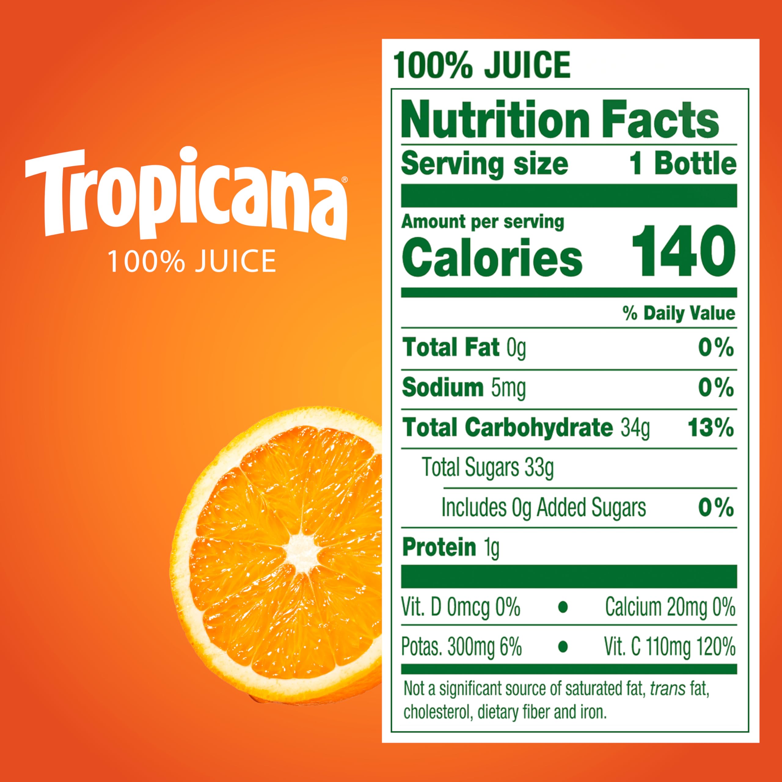 Tropicana botella en mano para comparar tamaño y portabilidad