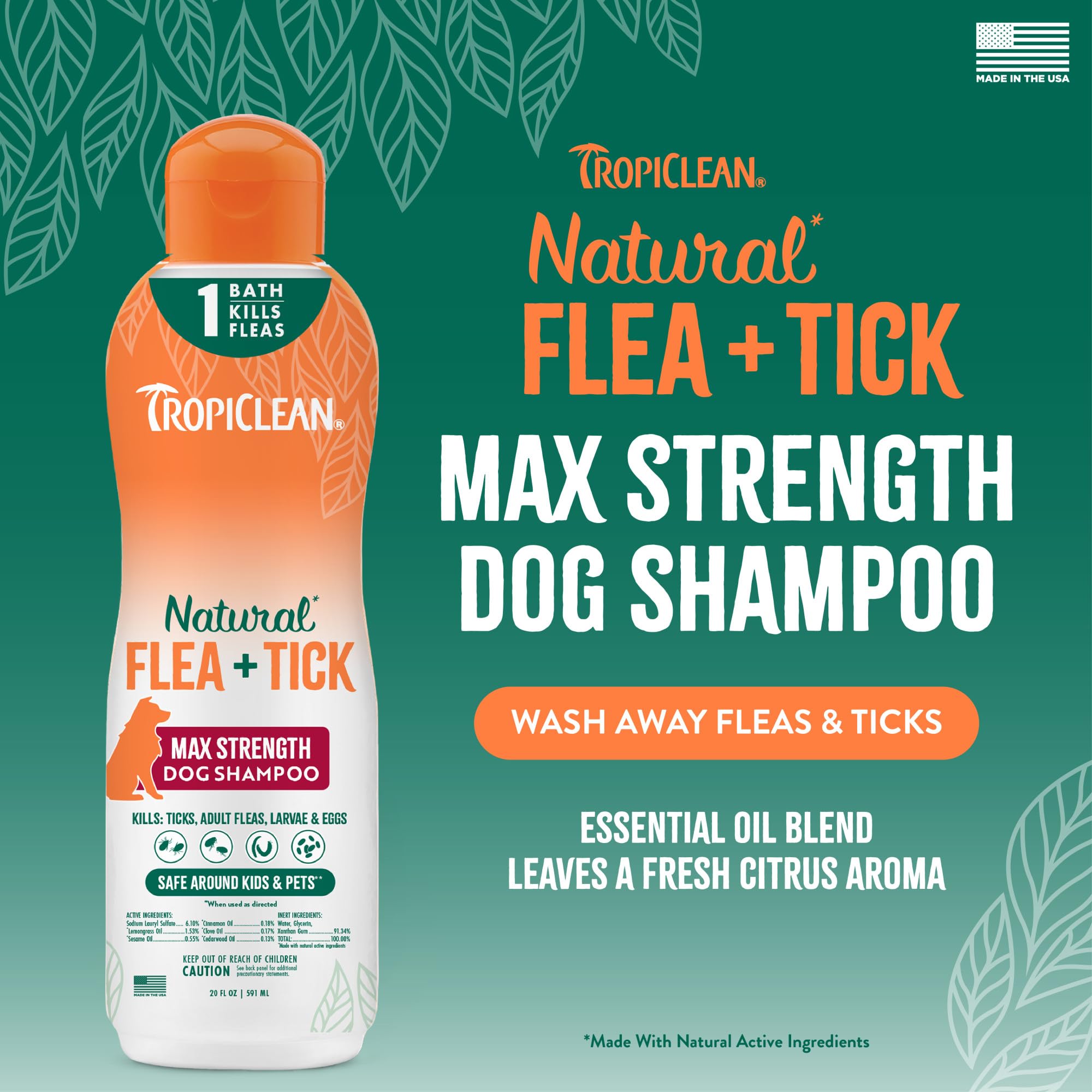 TropiClean etiqueta con ingredientes naturales que transmite seguridad y transparencia